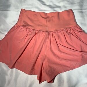 Offline by Aerie Real Me Pink Crossover High Rise Flowy Shorts Size Med EUC